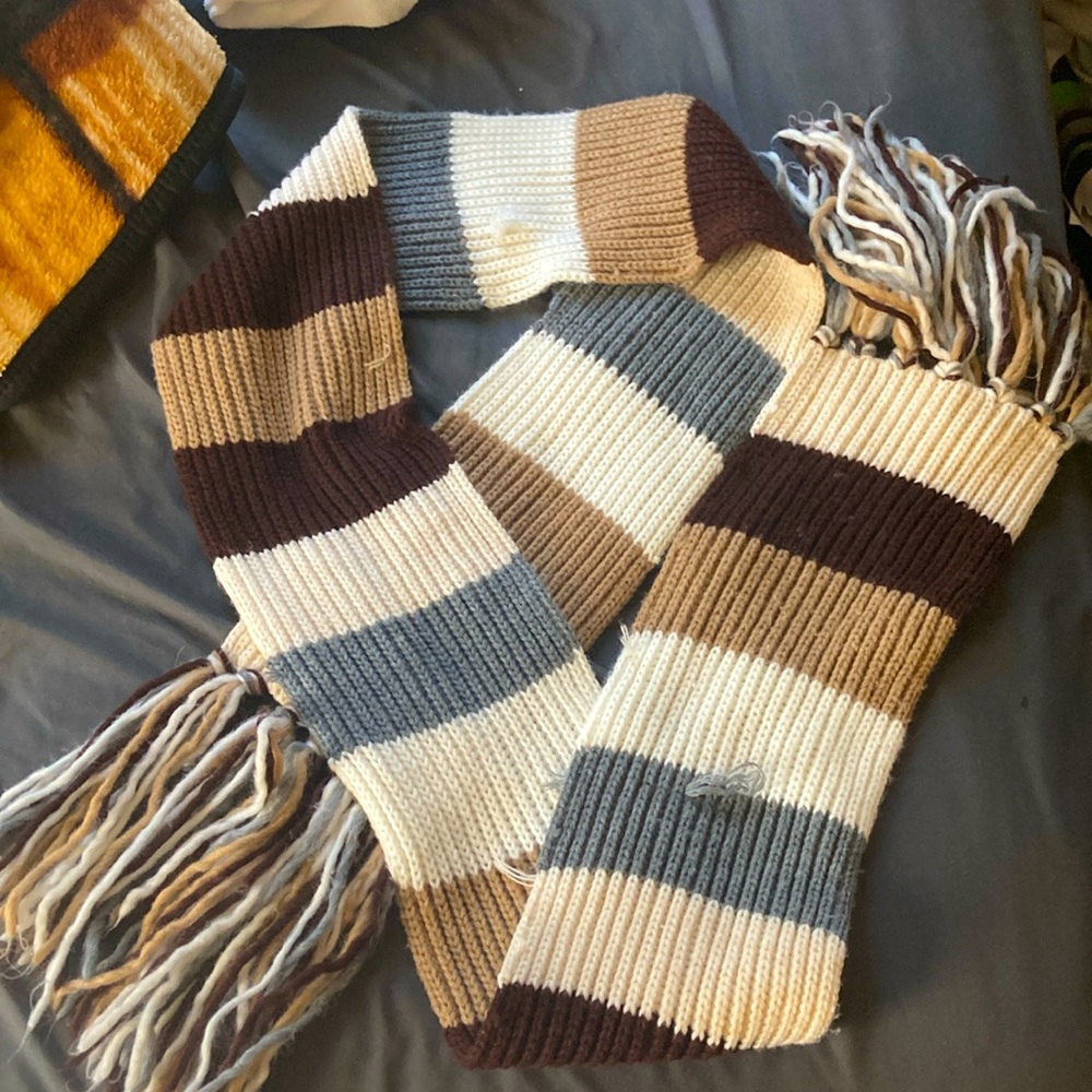 Large handmade scarf about 250 cm in length.